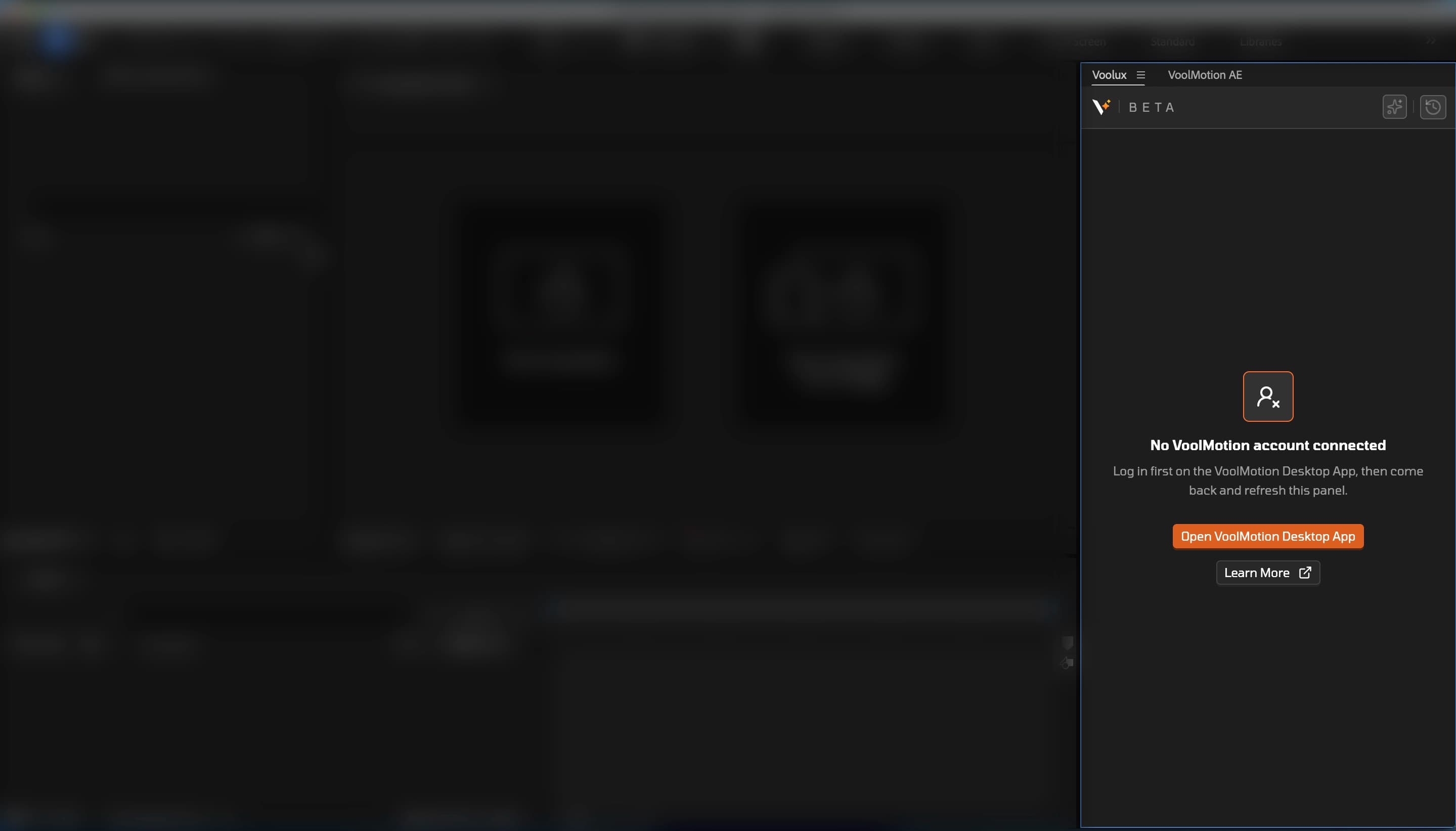 Voolux No Account Connected