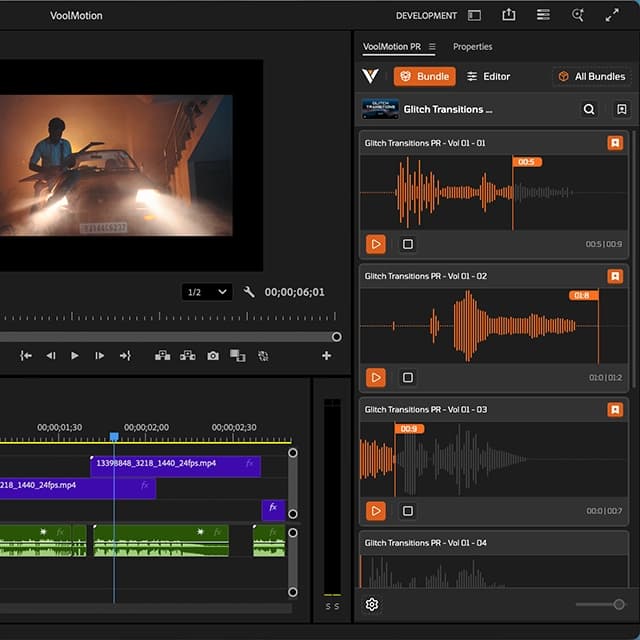 VoolMotion Premiere Pro interface