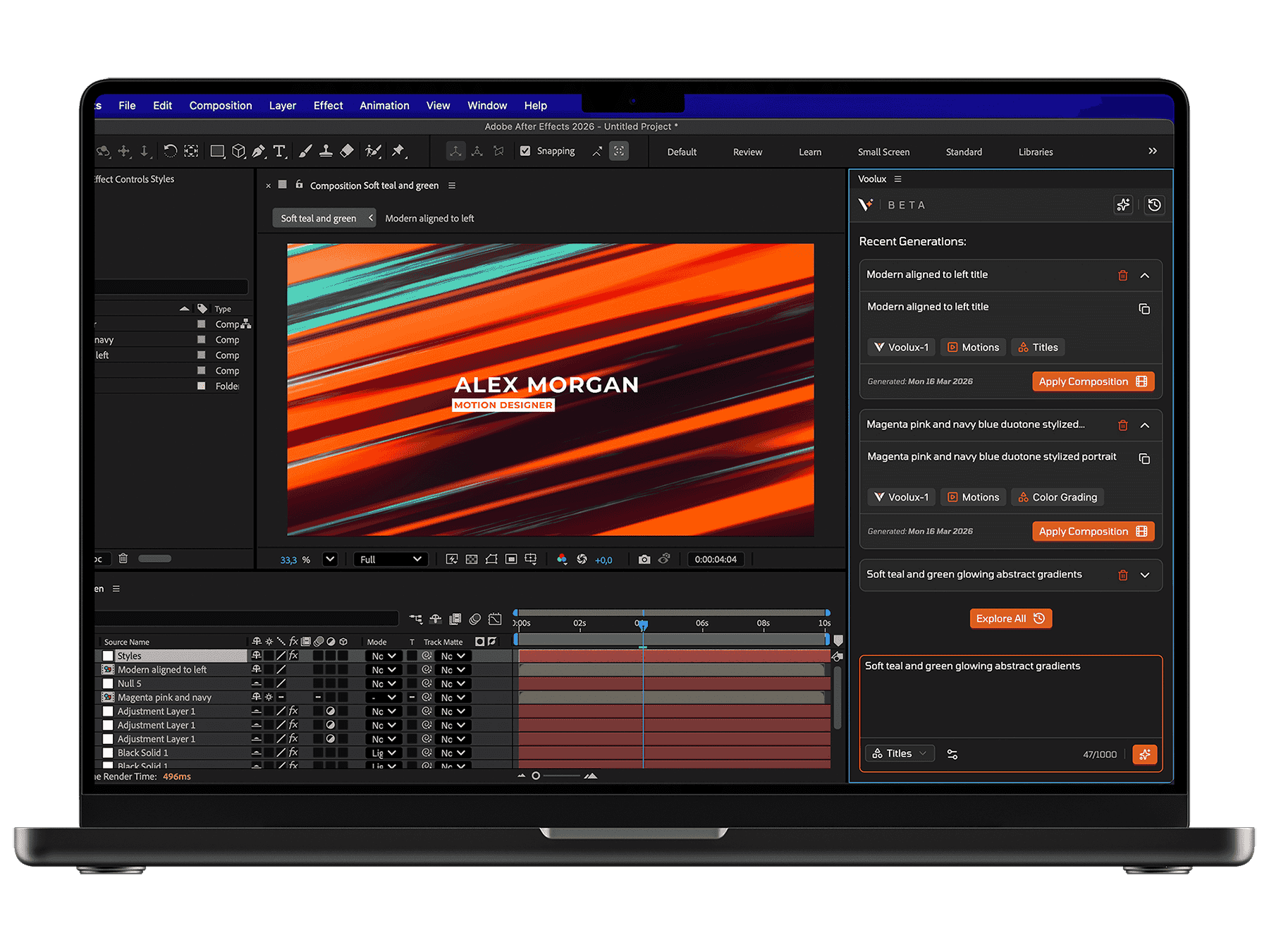 Voolux Hero Showcase